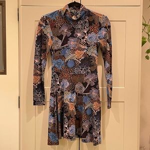 H&M Flowy, Retro Dress with Unique Floral Patter XS
